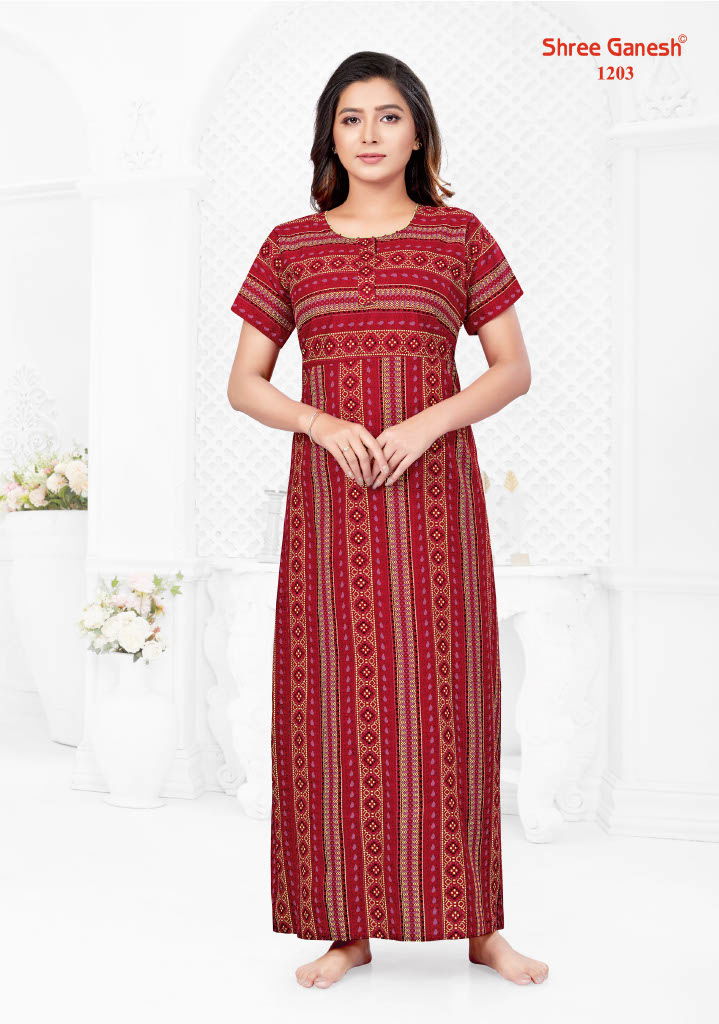 Kavya Vol 2 By Shree Ganesh Printed Cotton Nighty Wholesale Shop In Surat
